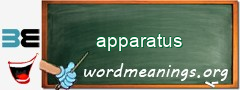 WordMeaning blackboard for apparatus